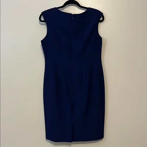 Royal Blue Summer Sleeveless Kasper Dress With Cutout. Sz 8P - Picture 11 of 11
